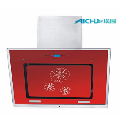 Red With Flower Filter Extractor Hood